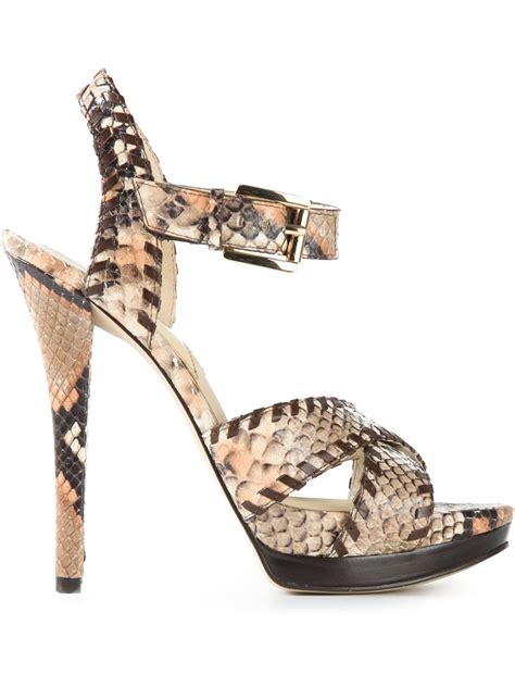 michael kors snakeskin heels